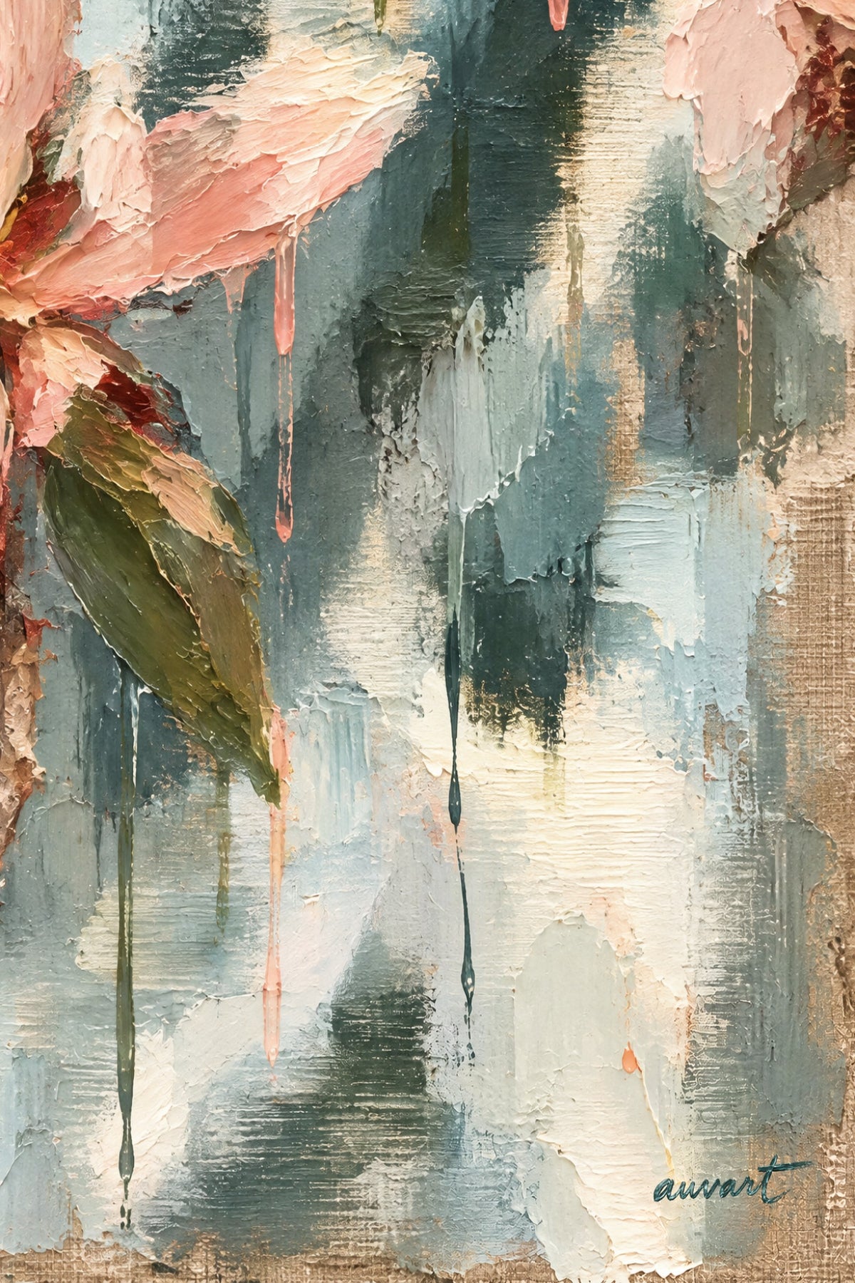 Close-up of the Arcturus brushwork and canvas texture