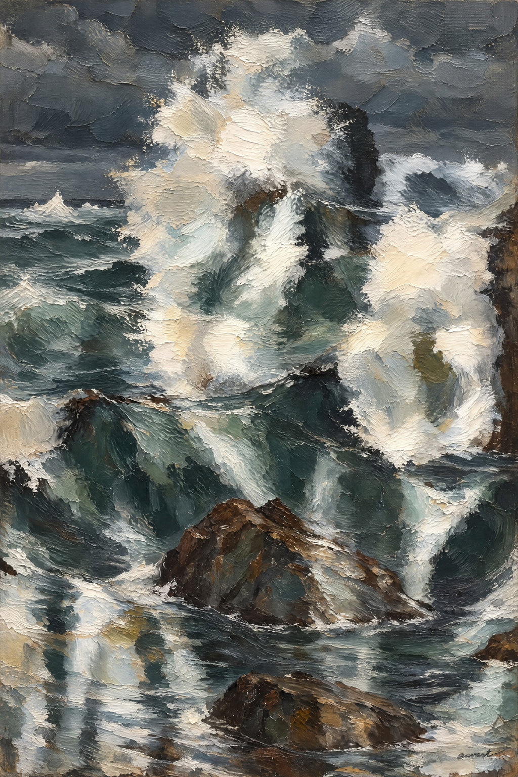 Auvart hidden memory oil painting